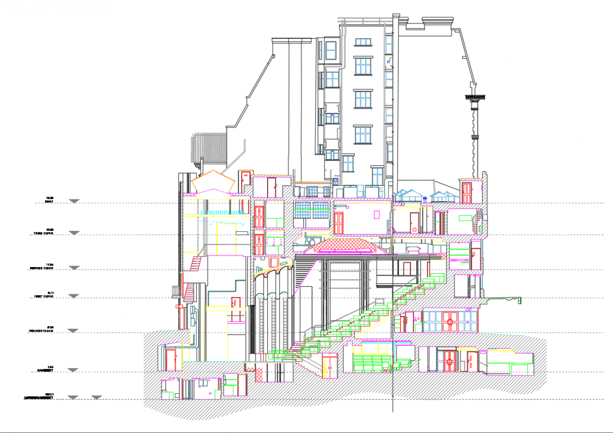 Precision Digital Measured Building Survey Of The Historic Trafalgar Studios, Westminster, London