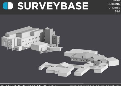 Digital 3D Revit Measured Building & 2D DWG Topographical Survey of Royal United Hospital, Bath.